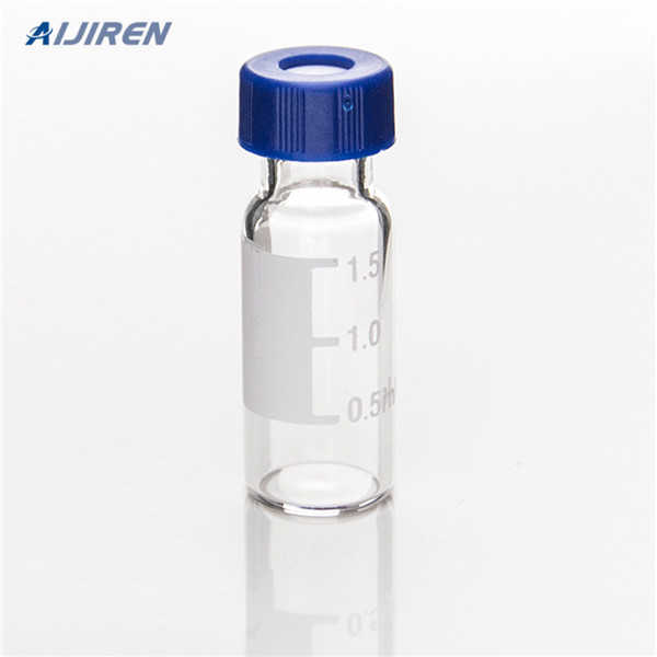 laboratory vials with writing space in screw neck for hplc system